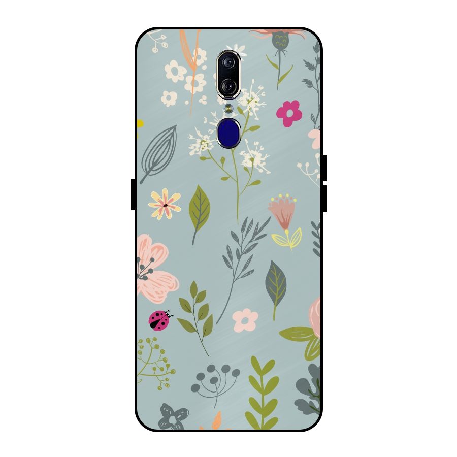 Flawless Flowers Metal Back Case for Oppo F11