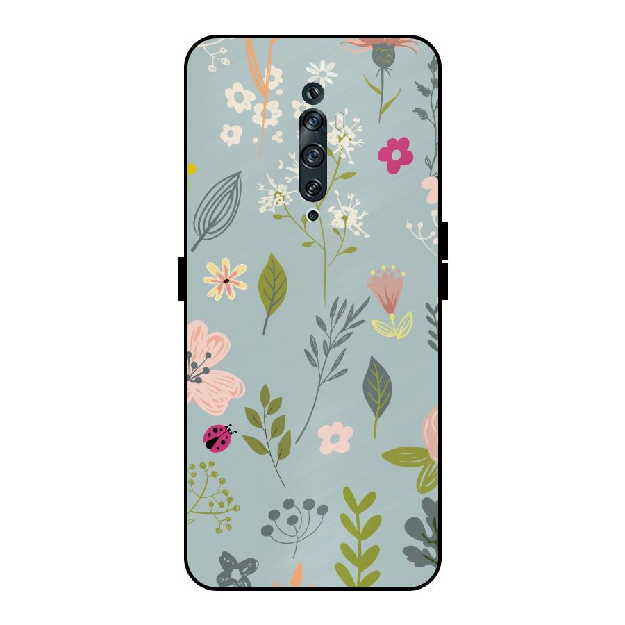 Flawless Flowers Metal Back Case for Oppo Reno2 Z