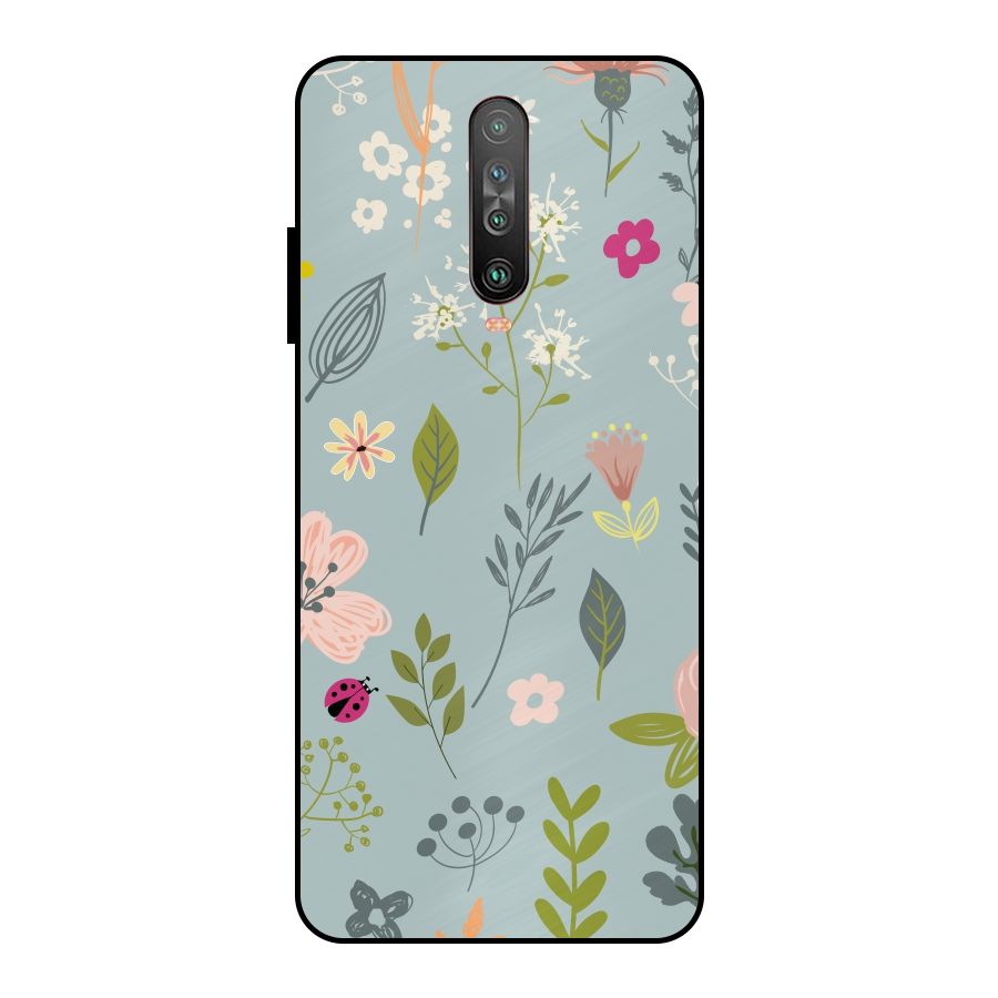 Flawless Flowers Metal Back Case for Poco X2
