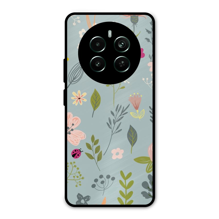 Flawless Flowers Metal Back Case for Realme 12 Pro Plus