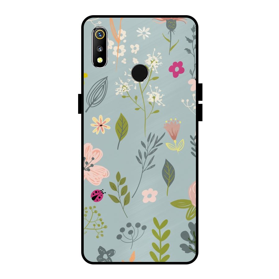 Flawless Flowers Metal Back Case for Realme 3