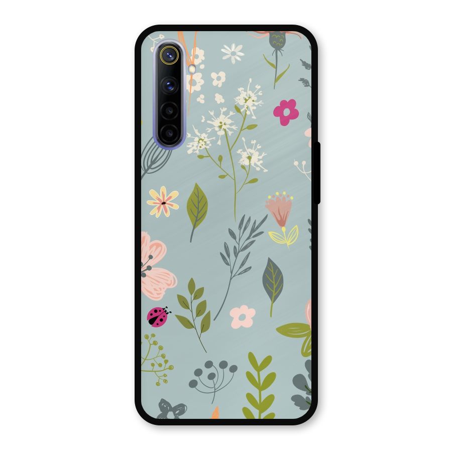 Flawless Flowers Metal Back Case for Realme 6i