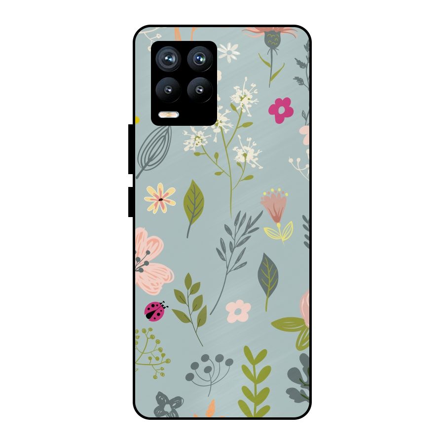 Flawless Flowers Metal Back Case for Realme 8 Pro