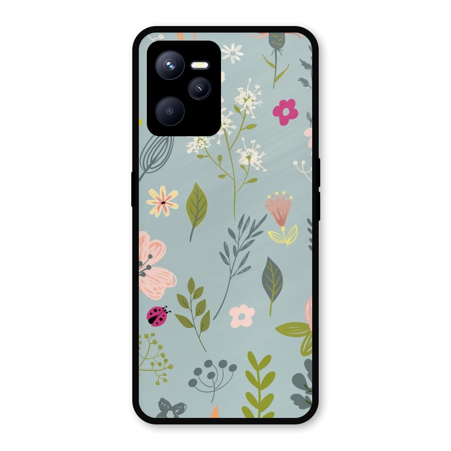 Flawless Flowers Metal Back Case for Realme C35