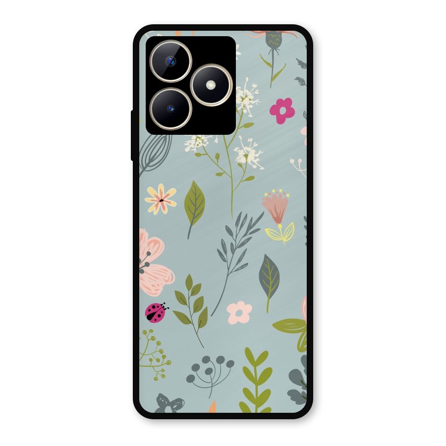 Flawless Flowers Metal Back Case for Realme C53