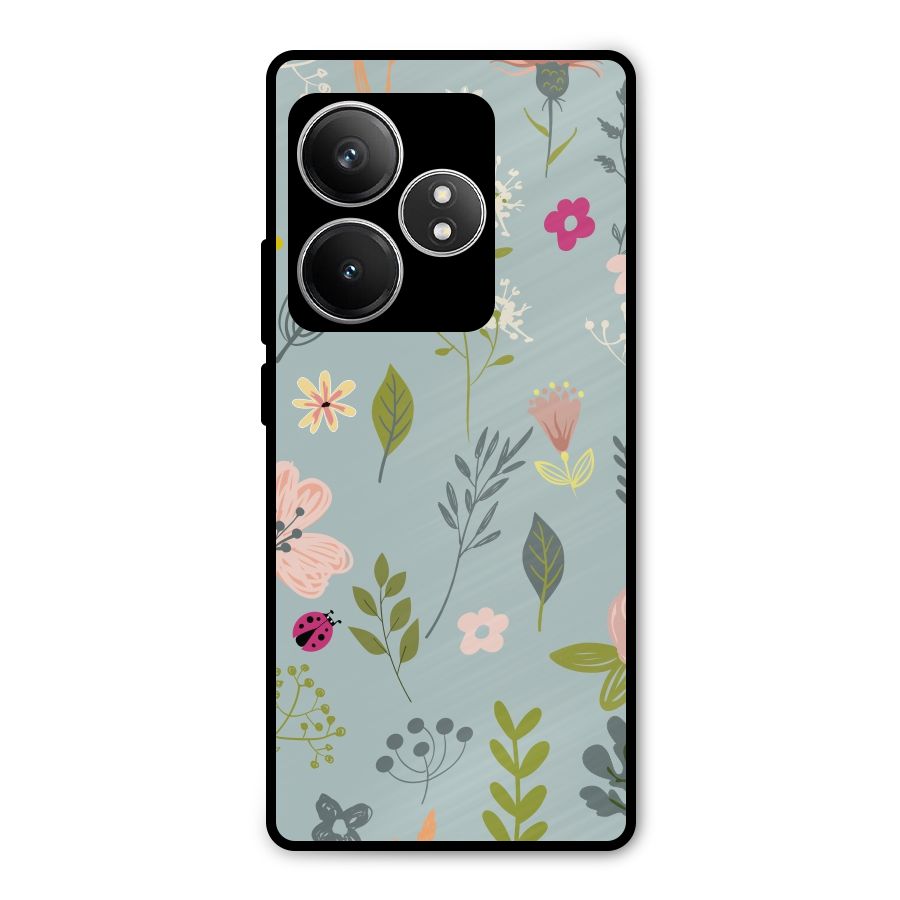 Flawless Flowers Metal Back Case for Realme GT 6T