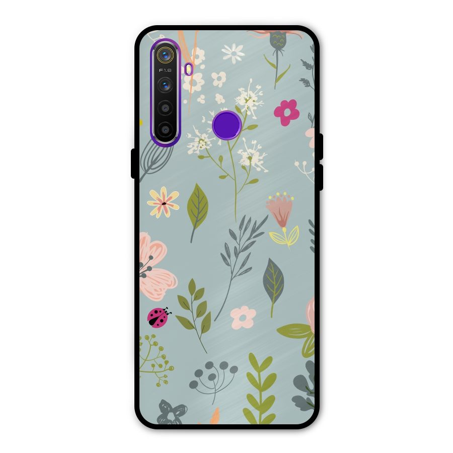 Flawless Flowers Metal Back Case for Realme Narzo 10