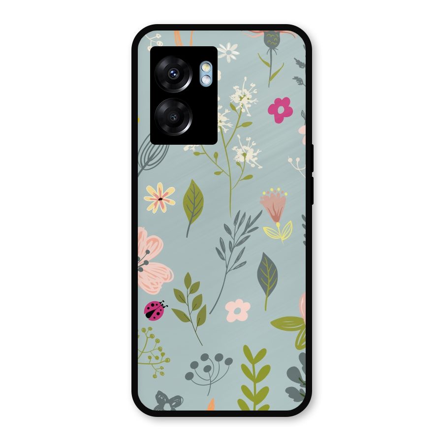 Flawless Flowers Metal Back Case for Realme Narzo 50 5G