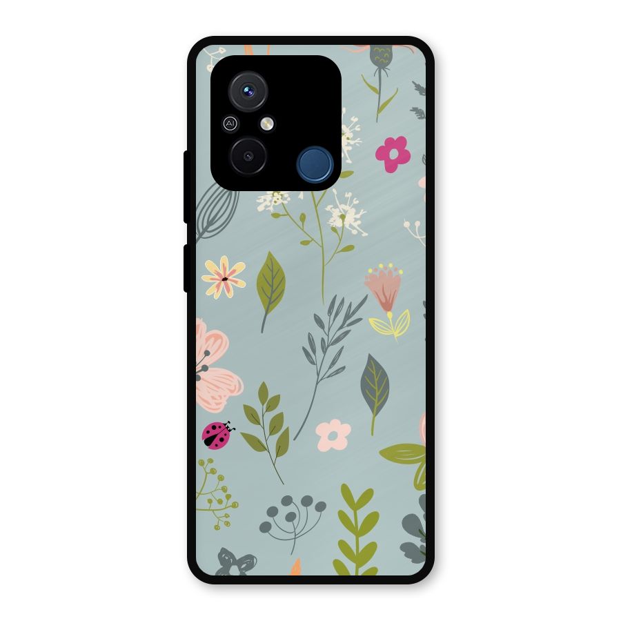 Flawless Flowers Metal Back Case for Redmi 12C