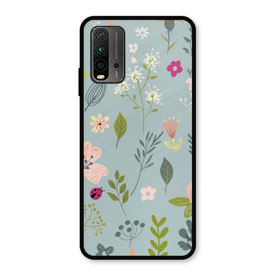 Flawless Flowers Metal Back Case for Redmi 9 Power