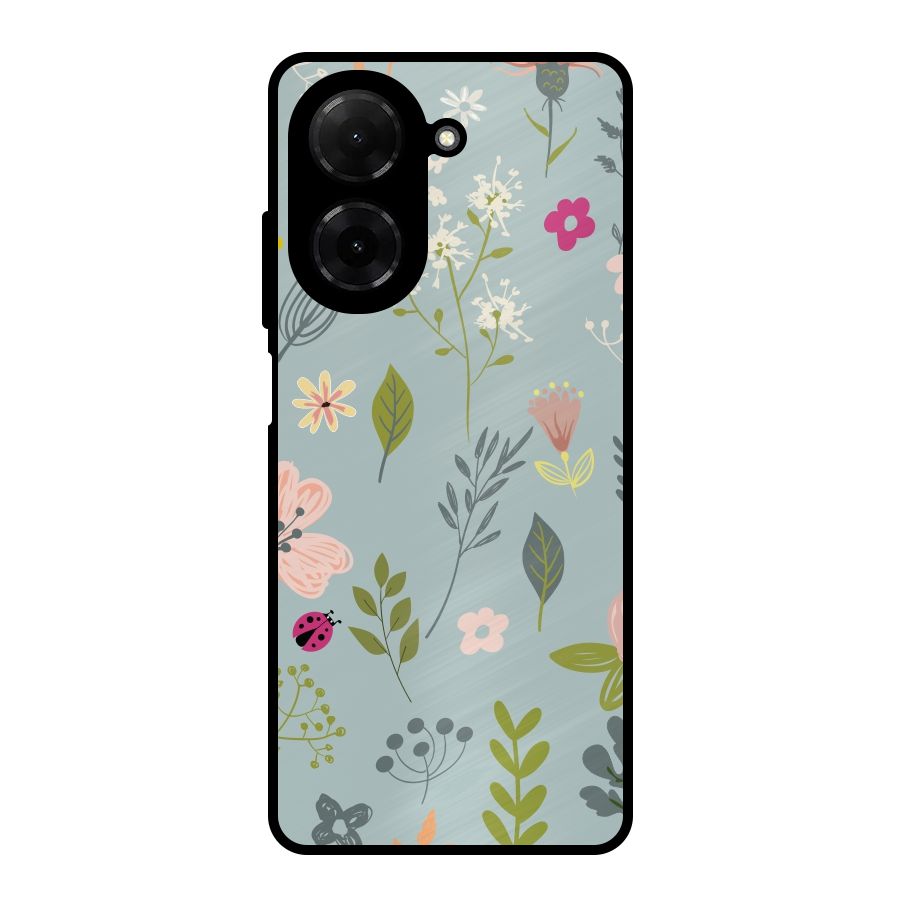 Flawless Flowers Metal Back Case for Redmi A5 4G