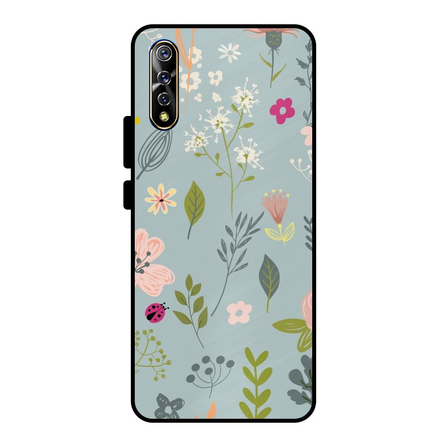 Flawless Flowers Metal Back Case for Vivo S1