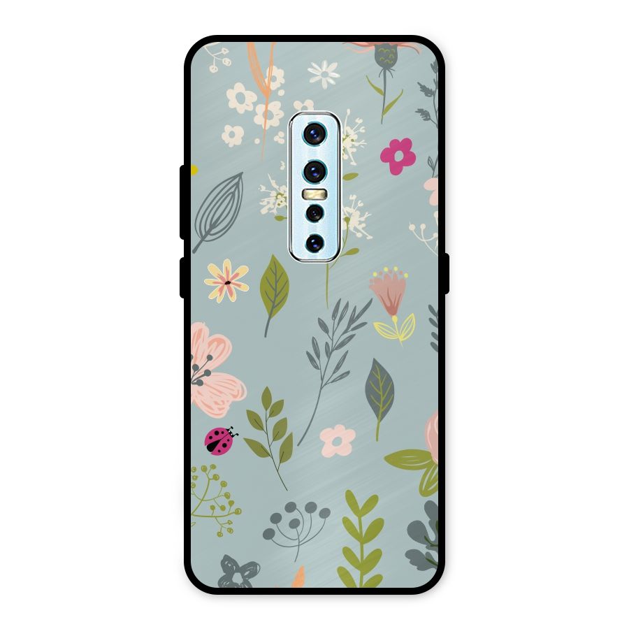 Flawless Flowers Metal Back Case for Vivo V17 Pro