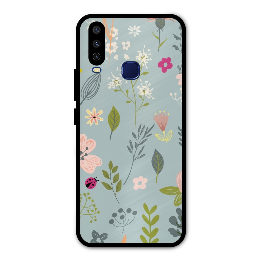 Flawless Flowers Metal Back Case for Vivo Y15