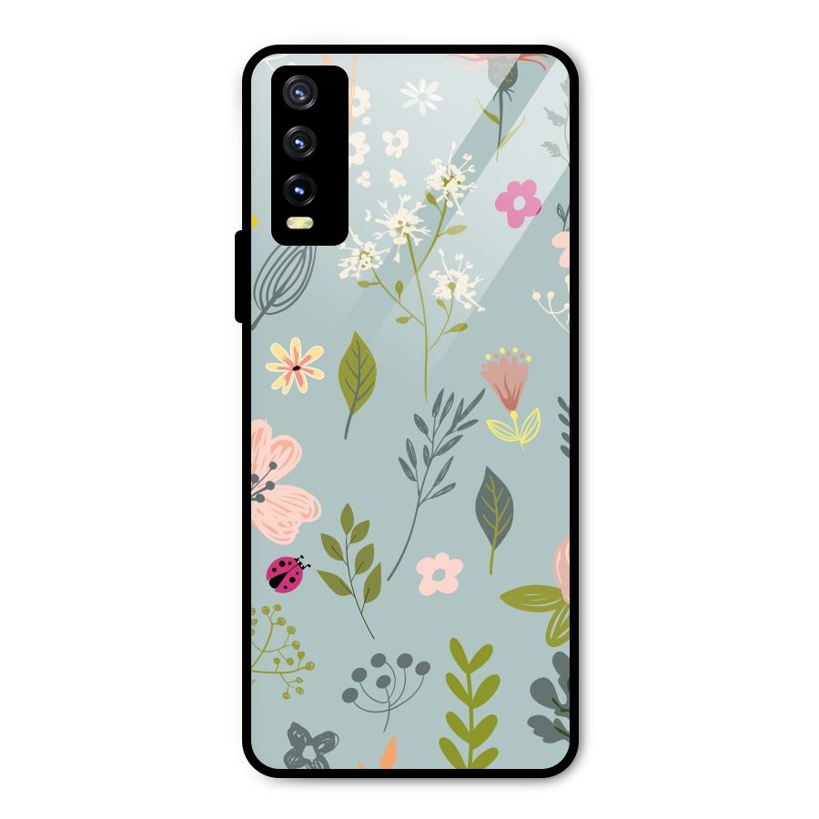 Flawless Flowers Metal Back Case for Vivo Y20g