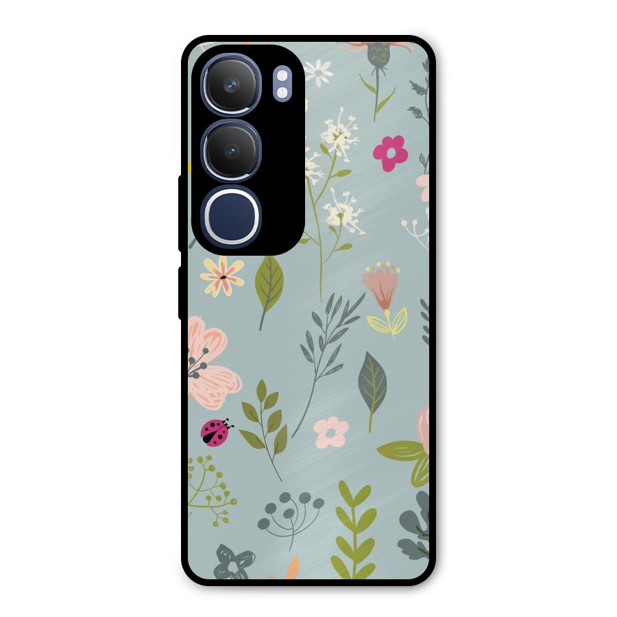 Flawless Flowers Metal Back Case for Vivo Y29