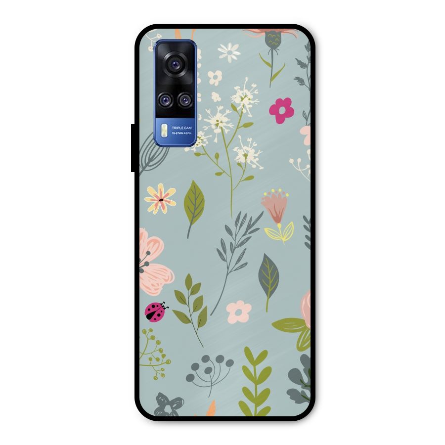Flawless Flowers Metal Back Case for Vivo Y31