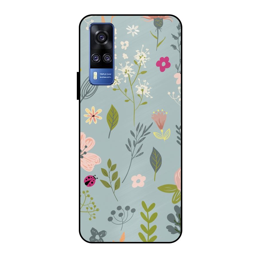 Flawless Flowers Metal Back Case for Vivo Y51