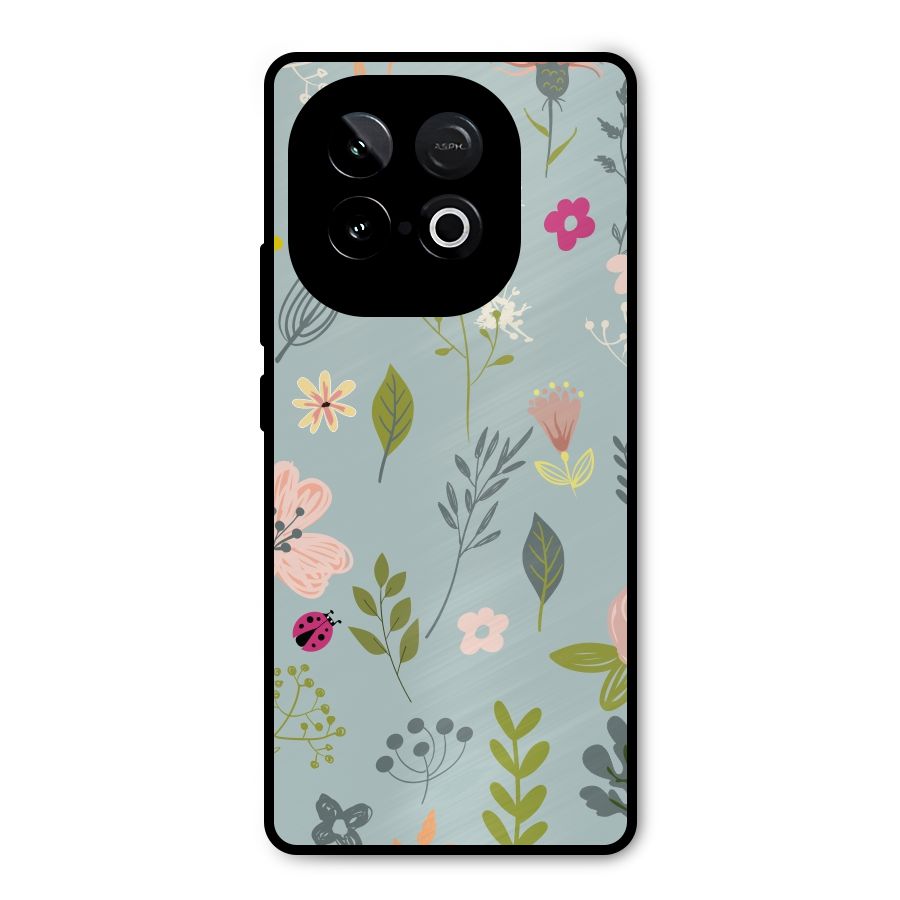 Flawless Flowers Metal Back Case for iQOO Neo 10