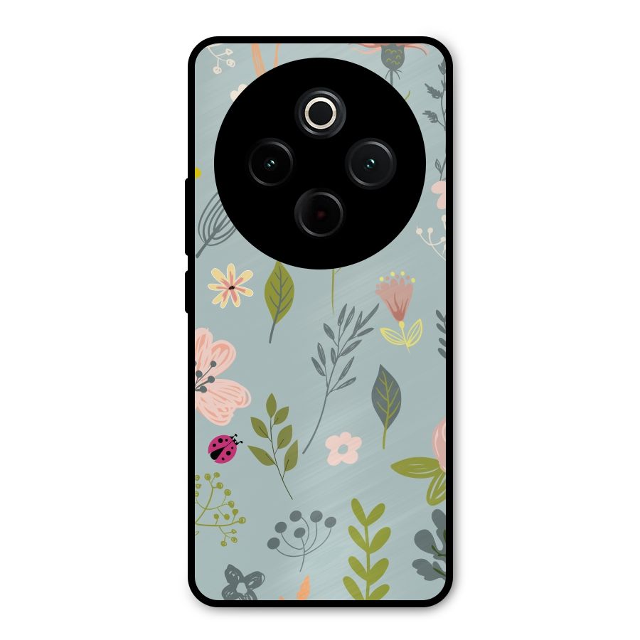 Flawless Flowers Metal Back Case for iQOO Z10