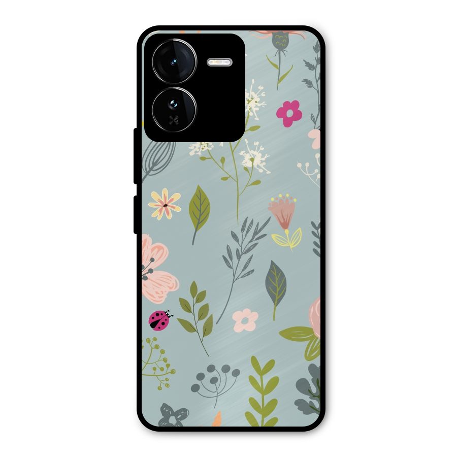 Flawless Flowers Metal Back Case for iQOO Z9