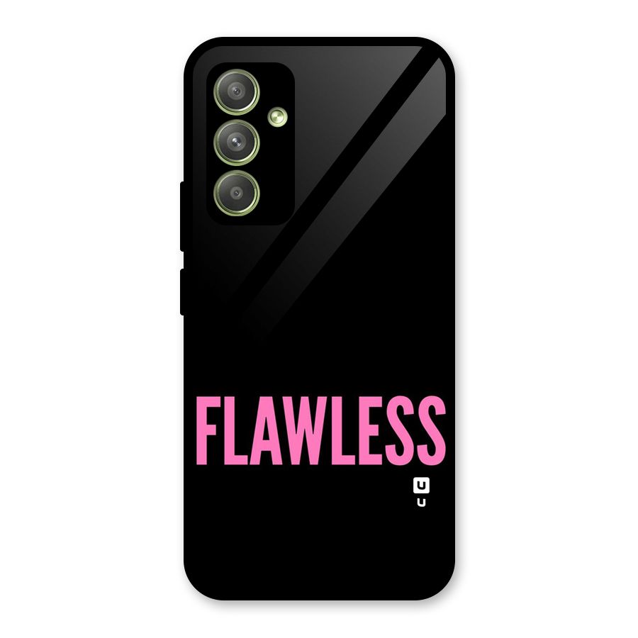 Flawless Pink Design Glass Back Case for Galaxy A54