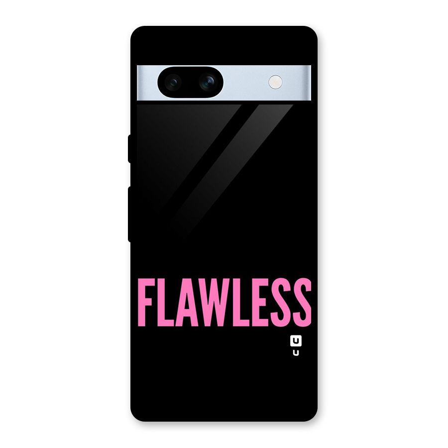Flawless Pink Design Glass Back Case for Google Pixel 7a