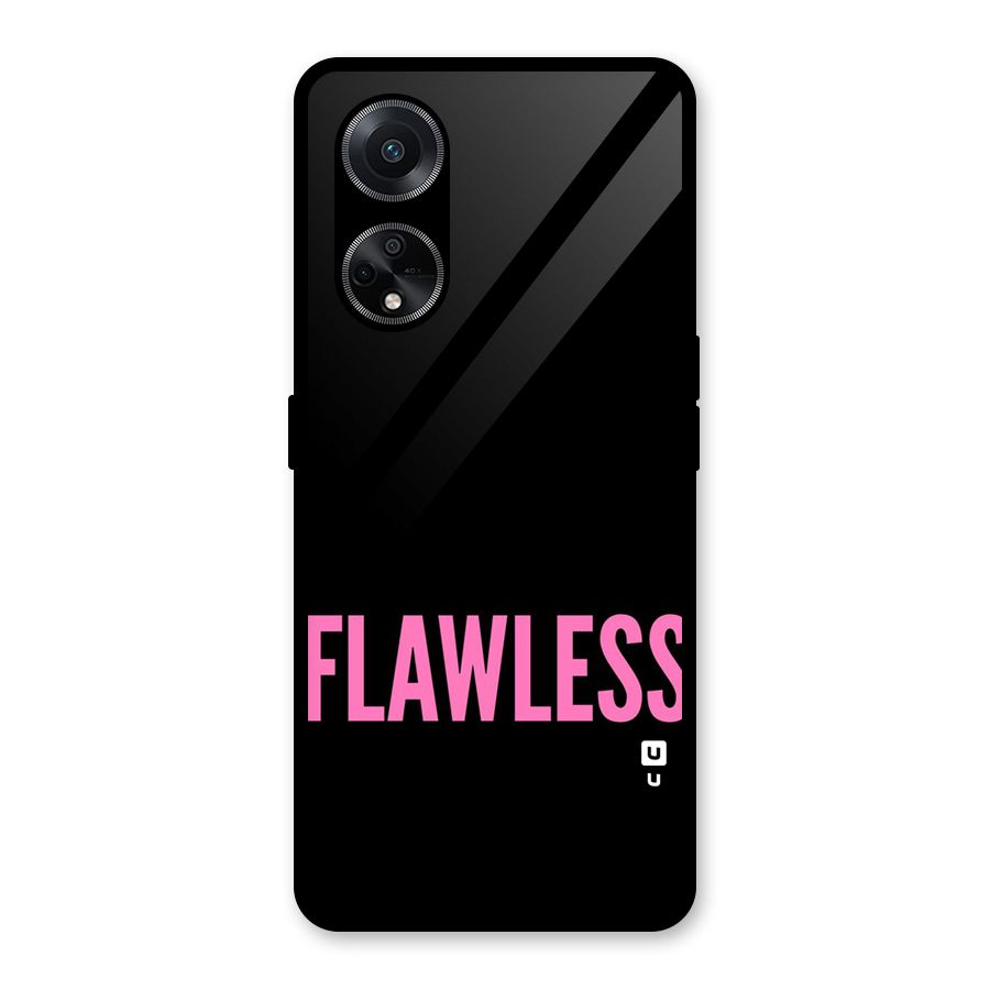 Flawless Pink Design Glass Back Case for Oppo F23