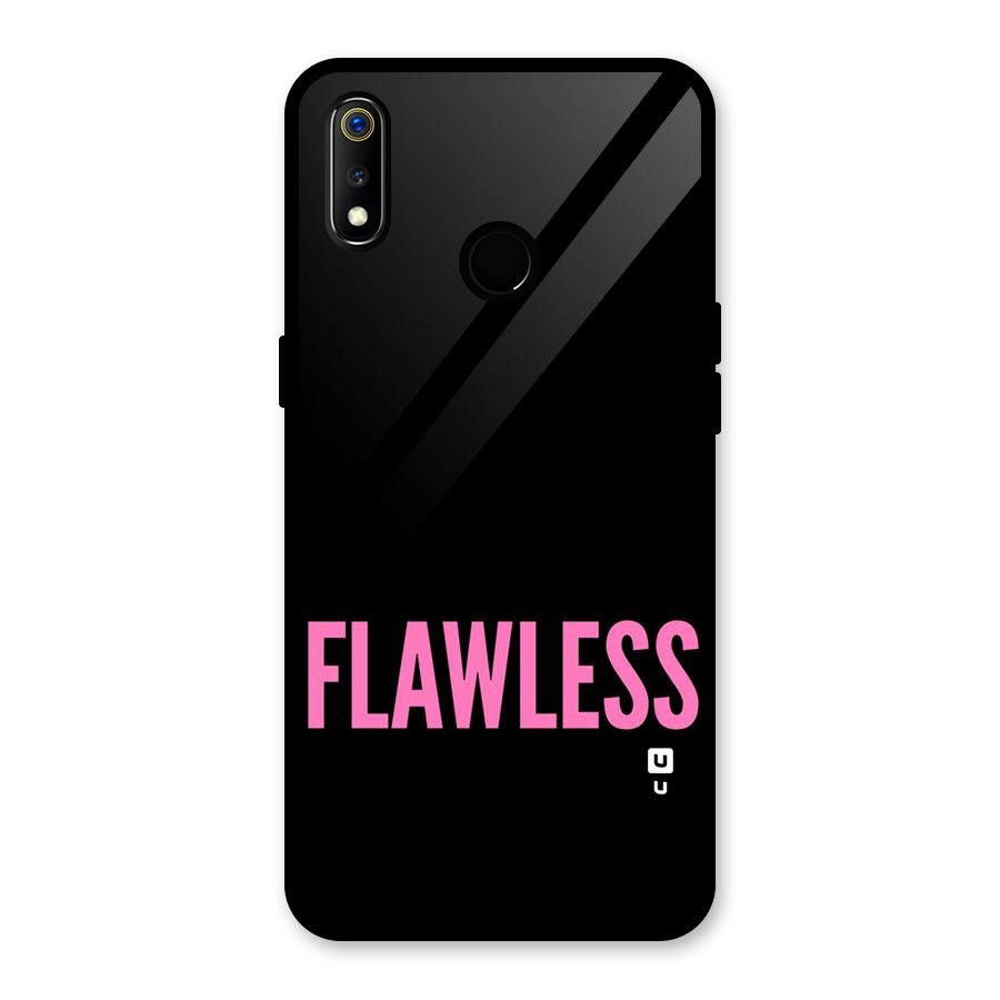 Flawless Pink Design Glass Back Case for Realme 3i