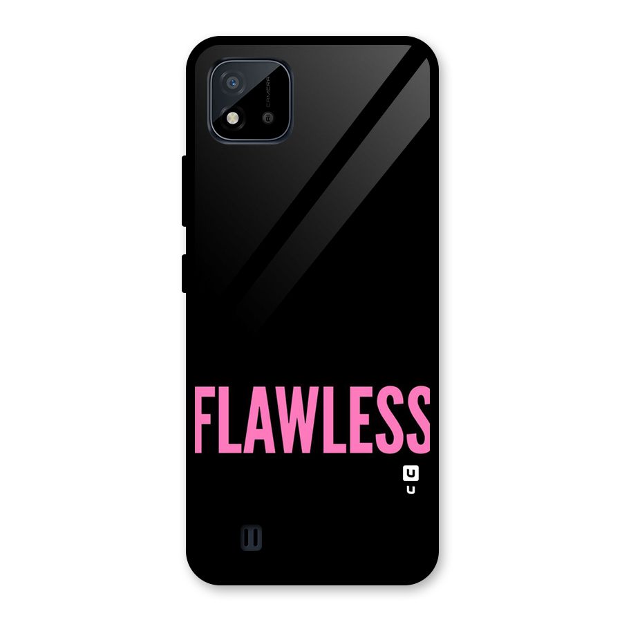 Flawless Pink Design Glass Back Case for Realme C11 2021