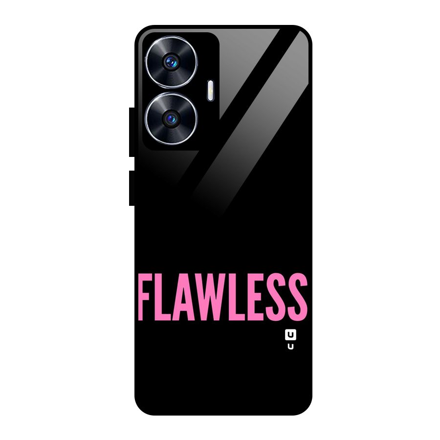 Flawless Pink Design Glass Back Case for Realme Narzo N55