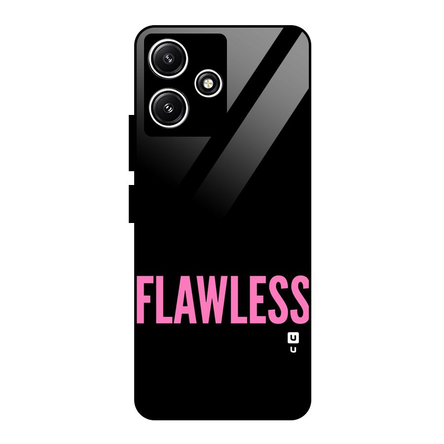 Flawless Pink Design Glass Back Case for Redmi 12 5G