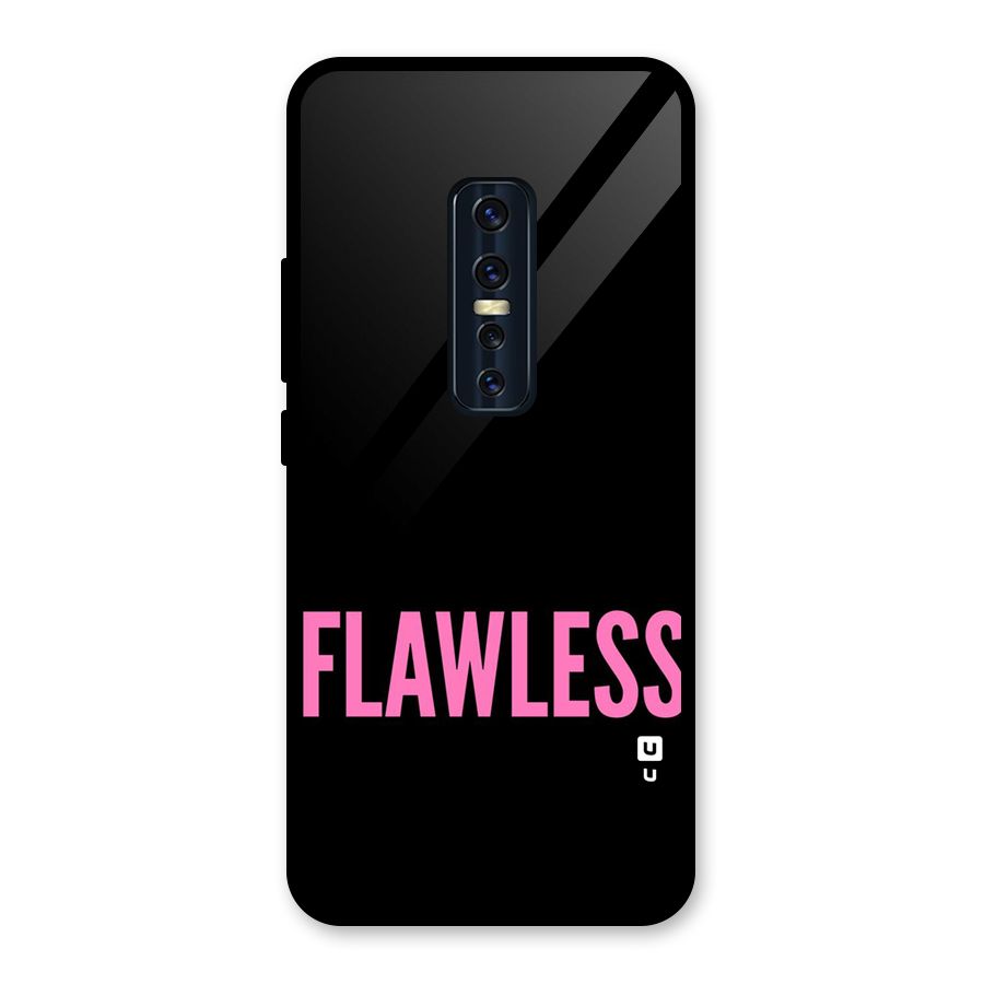 Flawless Pink Design Glass Back Case for Vivo V17 Pro