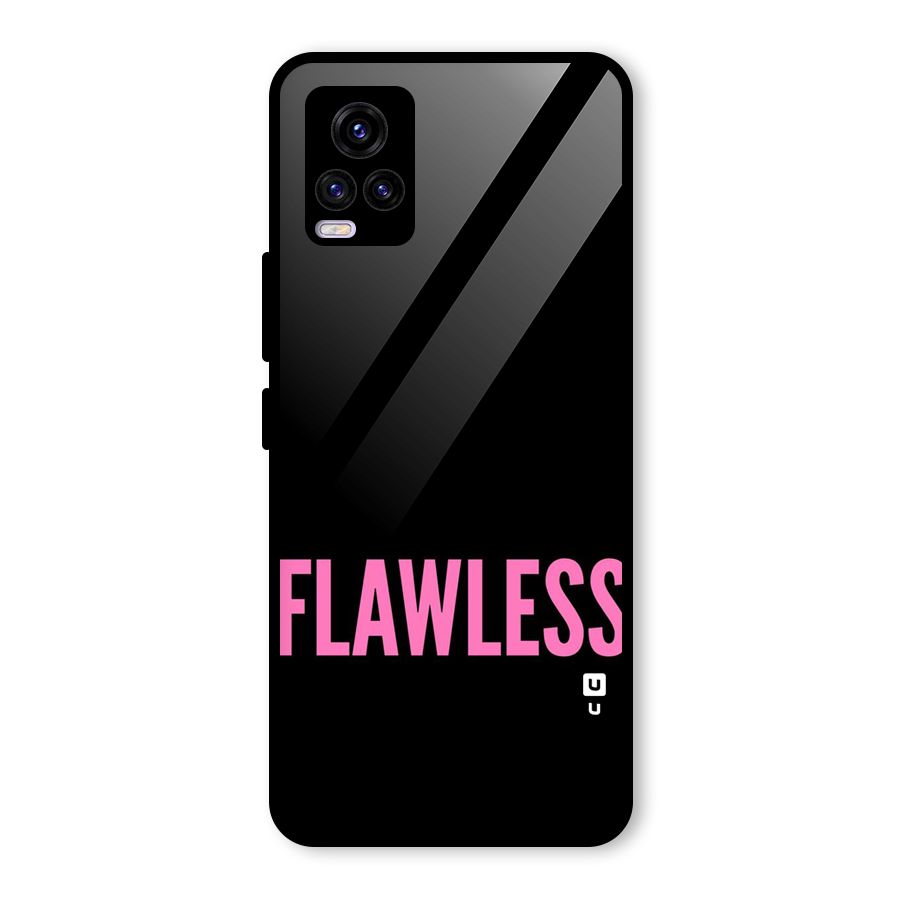 Flawless Pink Design Glass Back Case for Vivo V20 2021