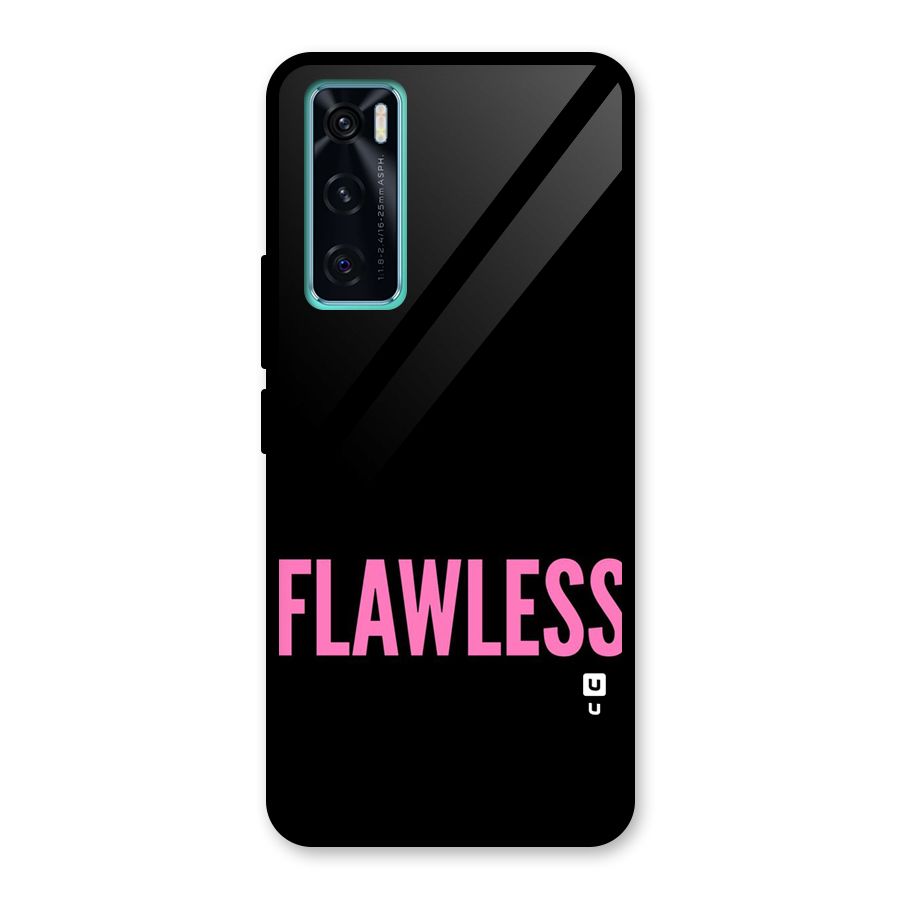 Flawless Pink Design Glass Back Case for Vivo V20 SE