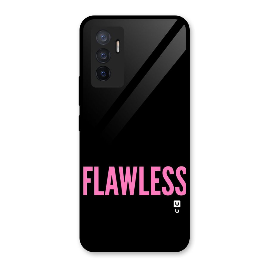 Flawless Pink Design Glass Back Case for Vivo V23e