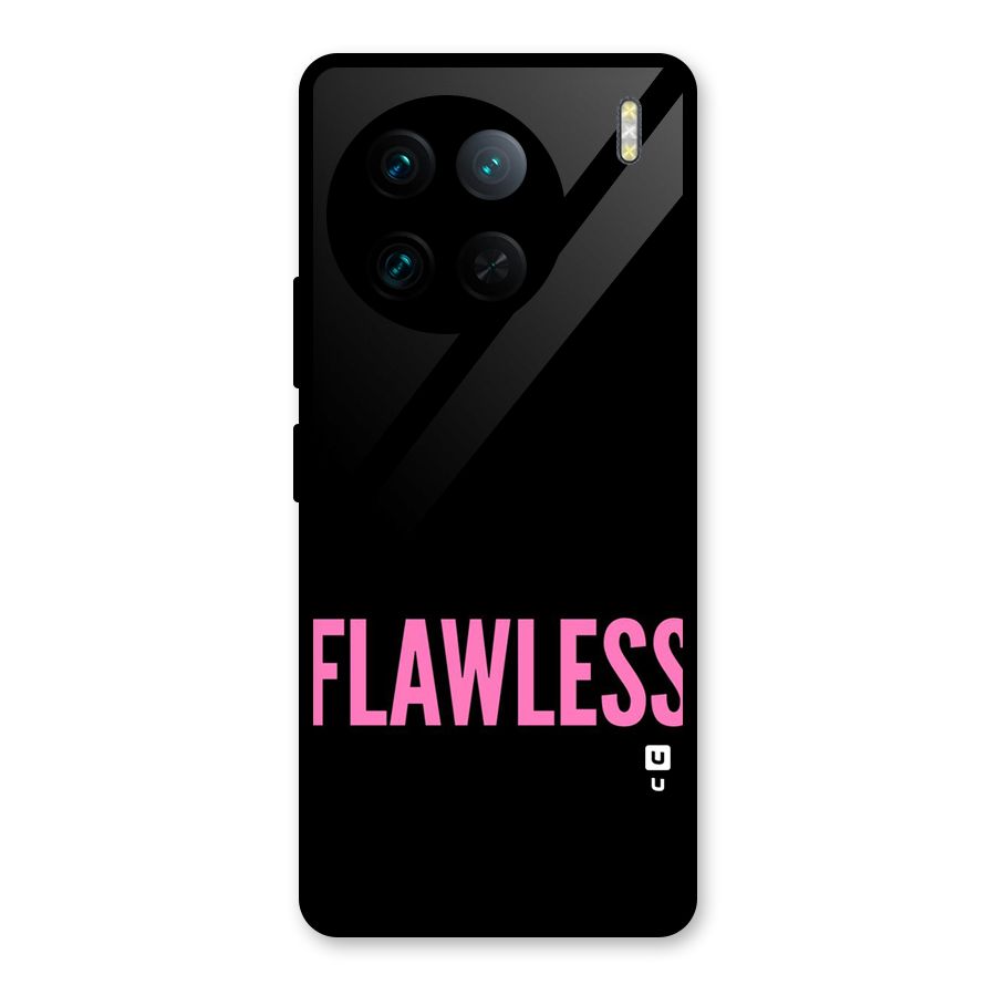 Flawless Pink Design Glass Back Case for Vivo X90 Pro