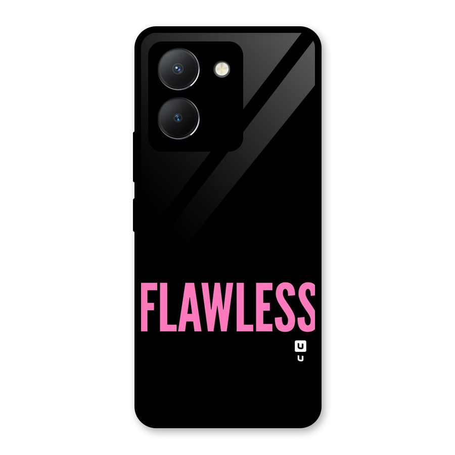 Flawless Pink Design Glass Back Case for Vivo Y36