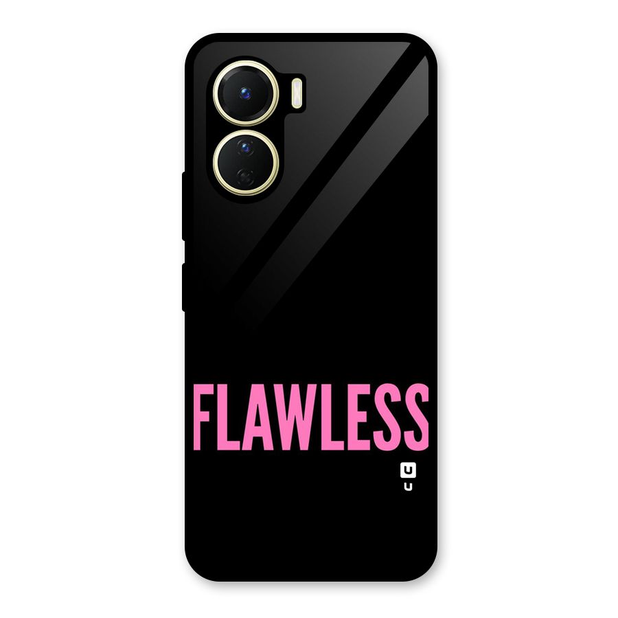 Flawless Pink Design Glass Back Case for Vivo Y56