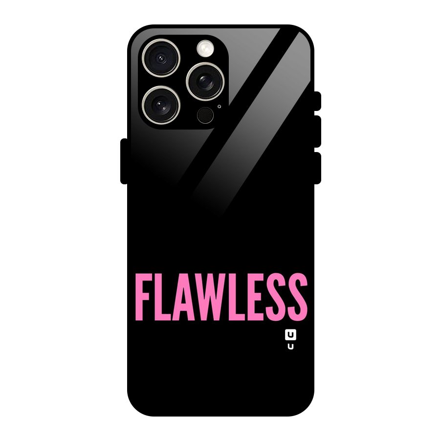 Flawless Pink Design Glass Back Case for iPhone 15 Pro Max