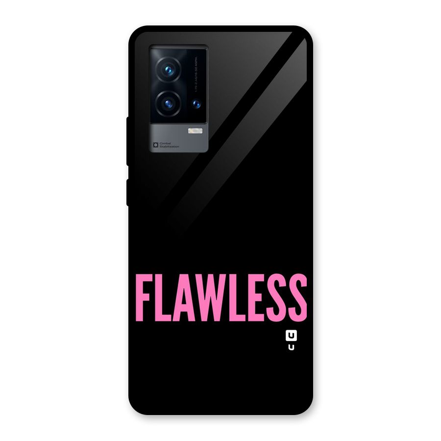 Flawless Pink Design Glass Back Case for iQOO 9 5G