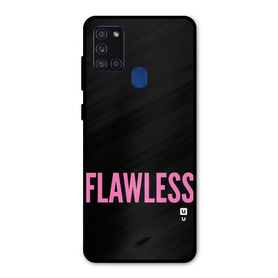 Flawless Pink Design Metal Back Case for Galaxy A21s