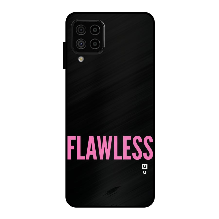 Flawless Pink Design Metal Back Case for Galaxy A22 4G