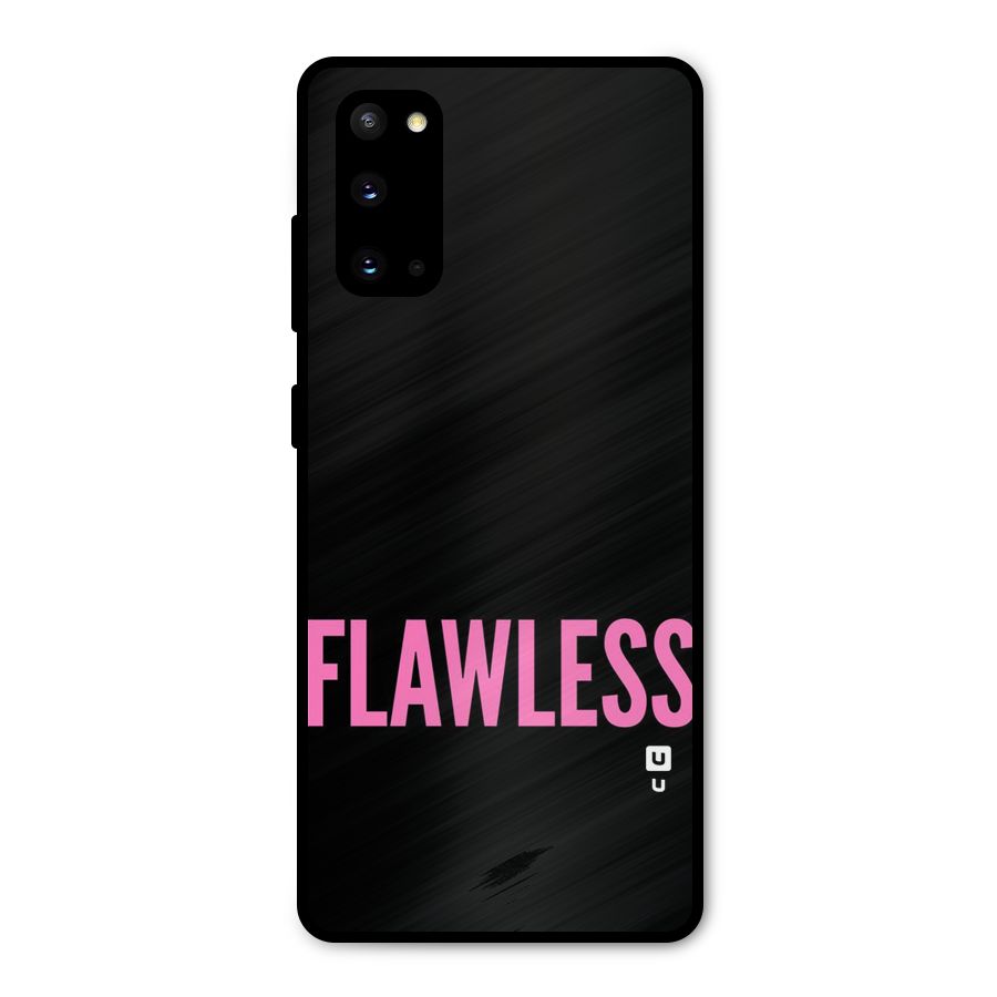 Flawless Pink Design Metal Back Case for Galaxy S20