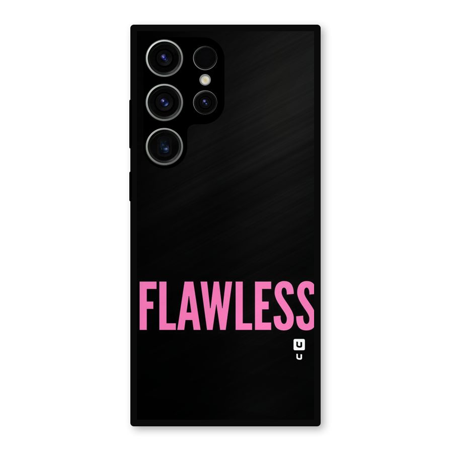 Flawless Pink Design Metal Back Case for Galaxy S23 Ultra