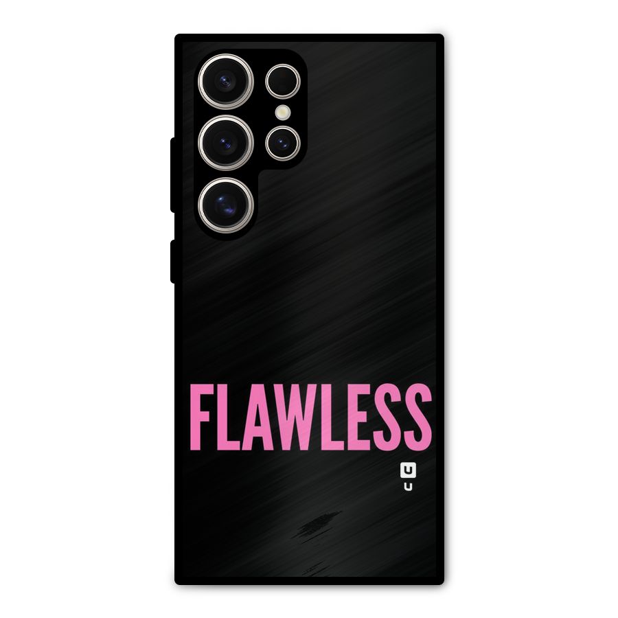 Flawless Pink Design Metal Back Case for Galaxy S24 Ultra