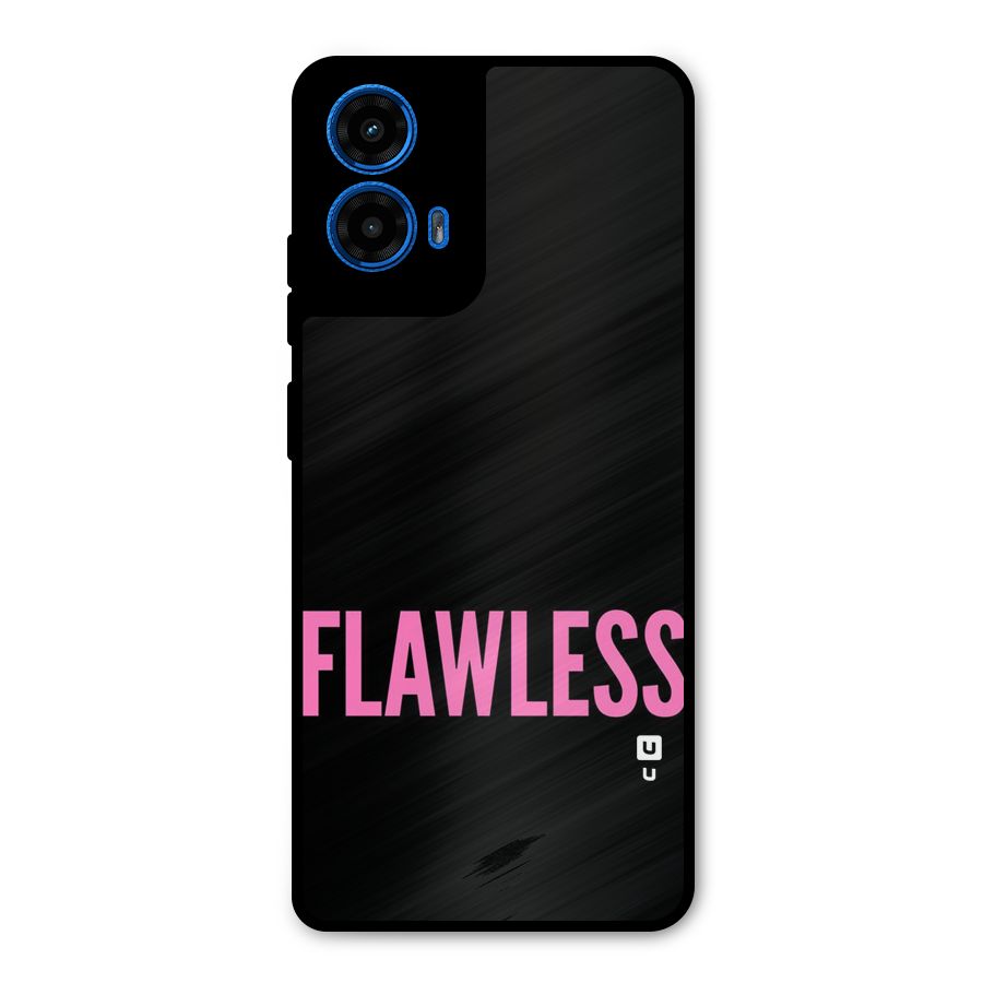 Flawless Pink Design Metal Back Case for Moto G45