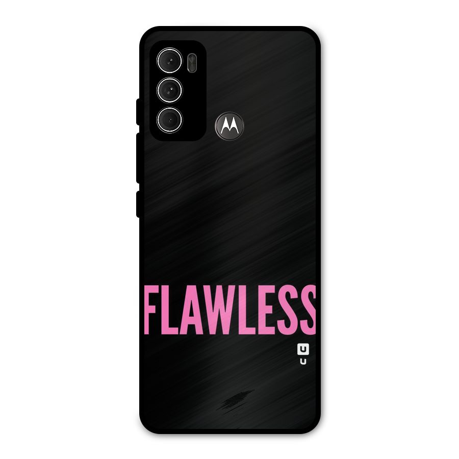Flawless Pink Design Metal Back Case for Moto G60