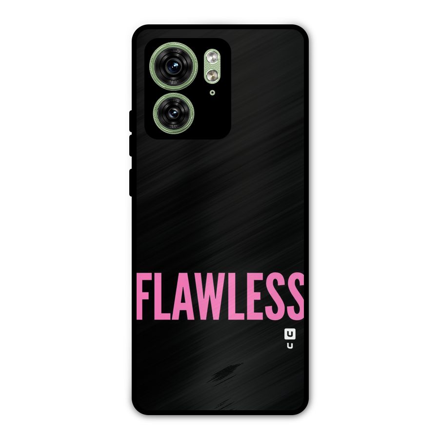 Flawless Pink Design Metal Back Case for Motorola Edge 40 5G