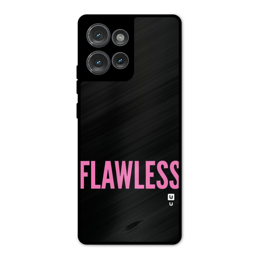 Flawless Pink Design Metal Back Case for Motorola Edge 50
